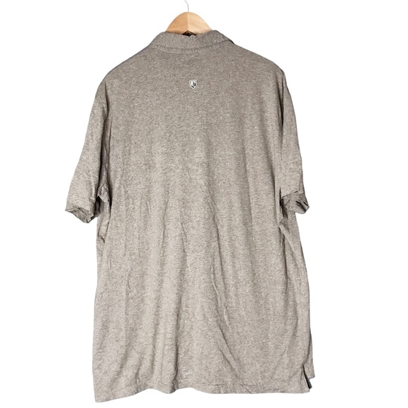 Kuhl Organic Cotton Polo Short Sleeve Wildfibre Button Down Collar Tan Men’s XL - Picture 9 of 15